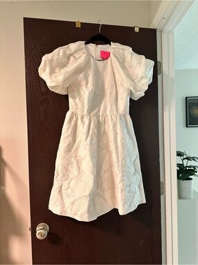Women’s White Puff-Sleeve Floral Dress - Lilly Pulitzer